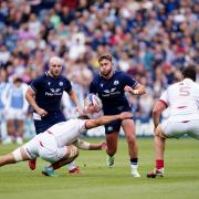 Ollie Smith (ball carrier) made his World Cup debut for Scotland on Sunday, September 10.