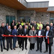 Councillors, staff and representatives from the main contractor came together to declare the building officially open