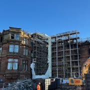 Work is continuing at the fire-hit Station Hotel in Ayr