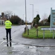 Police were carrying out speed checks on the route