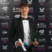 Dylan Galloway was hailed a rising star by Tennis Scotland.