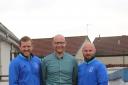 Troon FC Management :.L-r : Marty Fraser, Jonny Baillie, Dean Keenan...