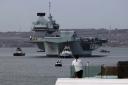 HMS Queen Elizabeth sails from Portsmouth