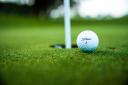 A golf ball sitting by the hole. Credit: Canva