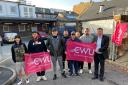 Labour MSP Colin Smyth alongside picket workers