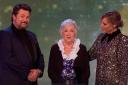 Aileen Kane with Michael Ball and Mel Giedroyc on the Children in Need live show
