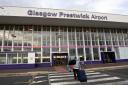 The plane was forced to land at Prestwick Airport today.