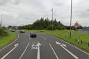 The A71 has closed at the Moorfield Roundabout.
