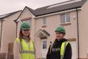 Persimmon’s first two female apprentice bricklayers in Scotland, Billie Murray and Chantelle Muir