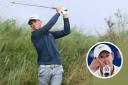 Ruben Lindsay (main pic) left Rory McIlroy (inset) in awe in a long drive competition at the Genesis Scottish Open.