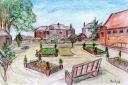 An artist's impression of the planned community garden in the grounds of St Ninian's Church in Bentinck Drive, Troon