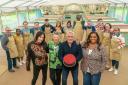 Contestants with The Great British Bake Off presenters, Noel Fielding and Alison Hammond and judges, Dame Prue Leith and Paul Hollywood (Love Productions/Channel 4 /Mark Bourdillon/PA)