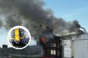 There are no trains to or from Ayr after Monday night's fire in the former Station Hotel building