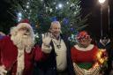 South Ayrshire's Provost, Iain Campbell, switched on the lights along with Mr and Mrs Claus