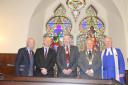 Provost Campbell is pictured with Michael Hitchon, Treasurer of Ayr Guildry; Mike Newall, South Ayrshire Council's Chief Executive; Bill Grant, Dean of Ayr Guildry; and Reverend David Gemmell.