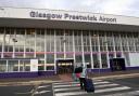 The plane landed safely at Prestwick Airport