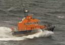The lifeboat battled rough seas to make it to the island