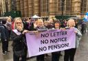 WASPI women protest outside Parliament