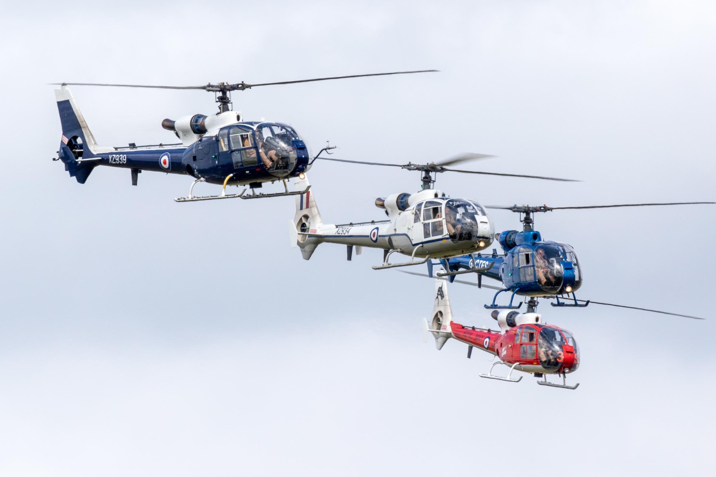 The Gazelle helicopter display squadron (Photo: Paul Johnson)