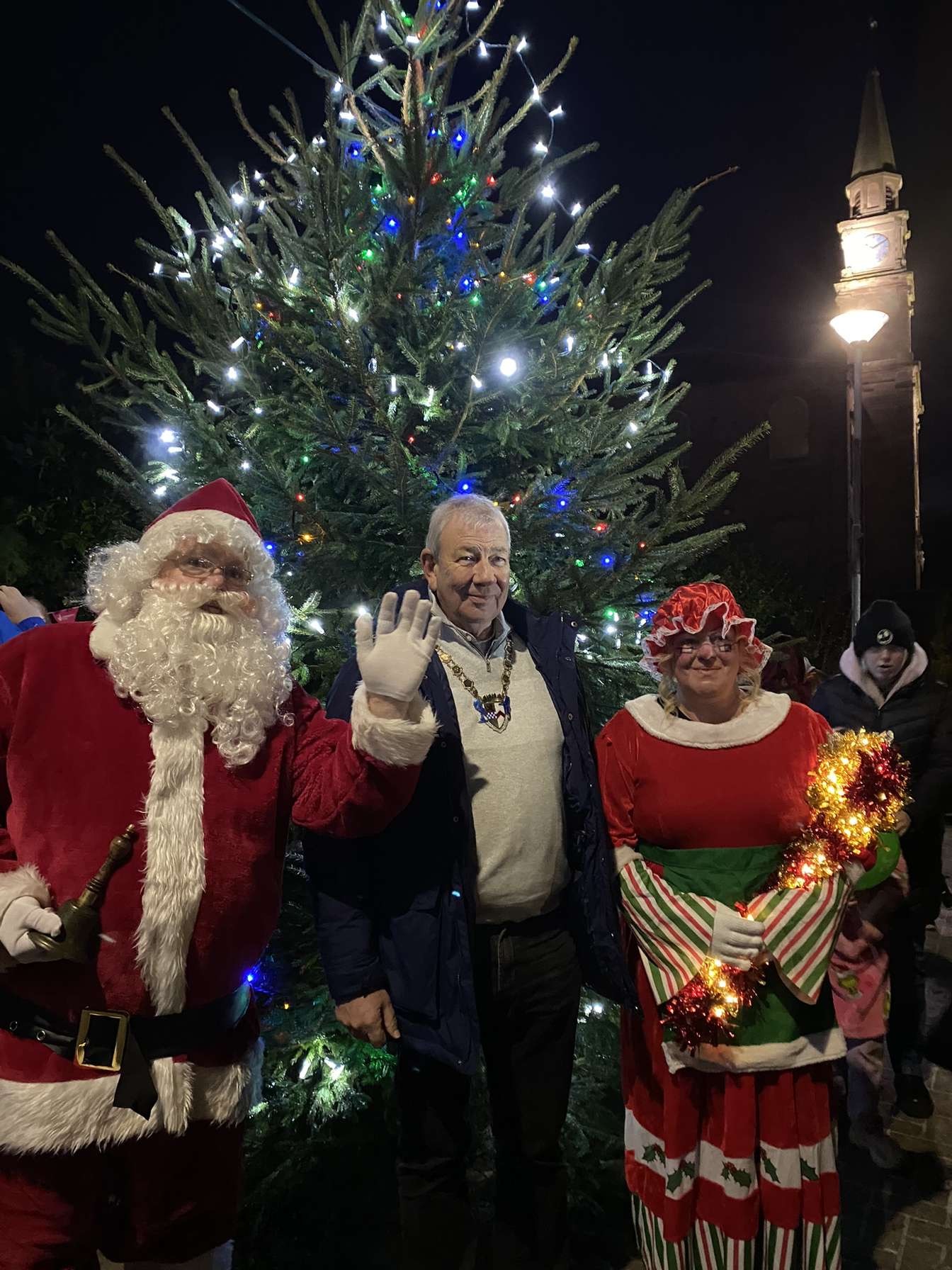 South Ayrshire Provost Iain Campbell joined Santa and Mrs Claus at Tarboltons Christmas lights switch-on on December 1