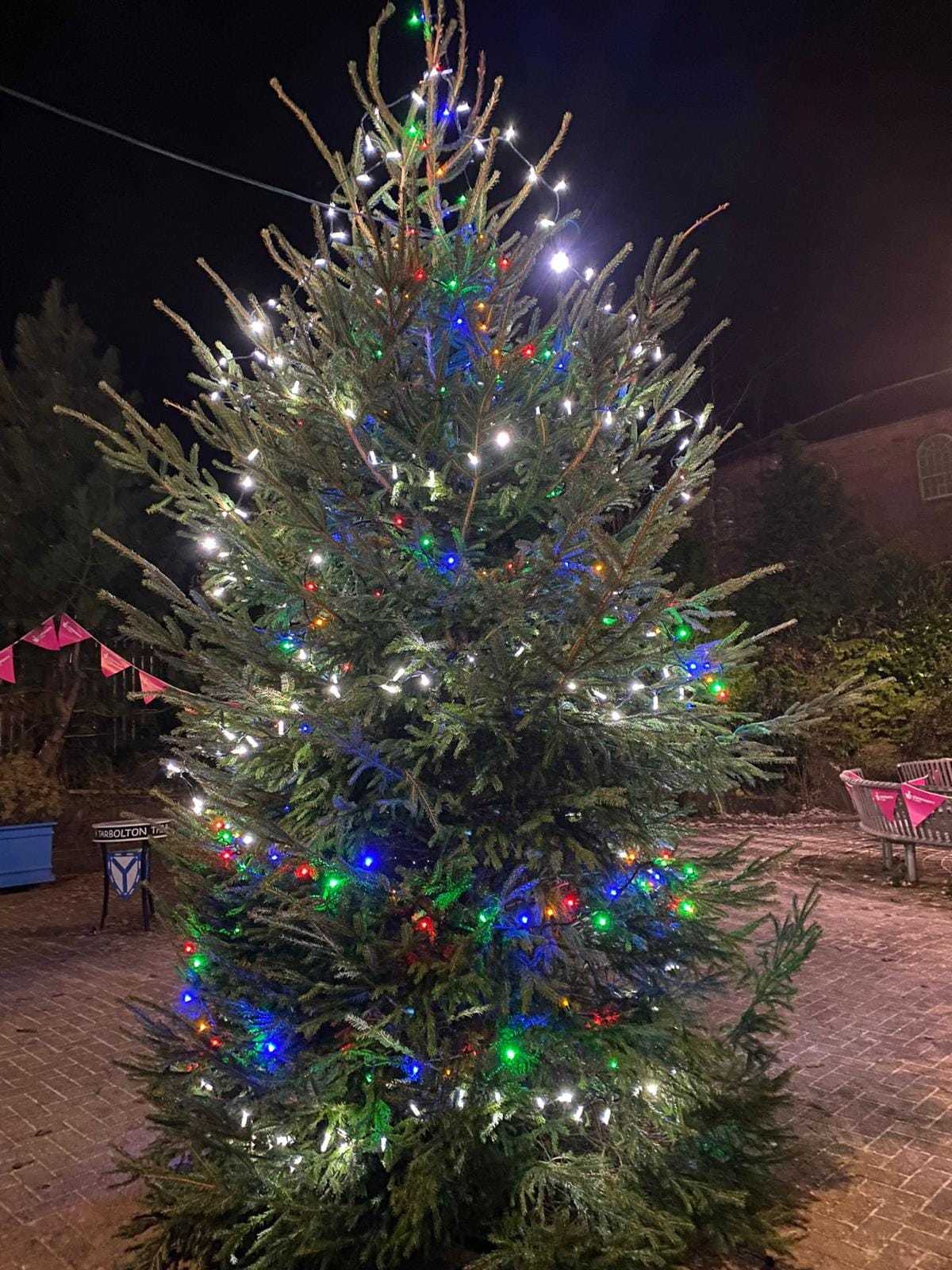 Tarboltons Christmas tree lent a festive glow to the village