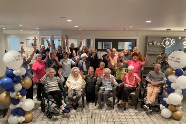 Residents and staff celebrated the award