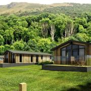 An artists impression of Holiday Cabins at Woodland Bay south of Girvan. Image:  Donna Kennedy Architecture and Design