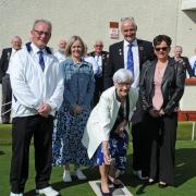 President Douglas Graham and wife Kate get the new season at Portland Bowling Club off to a great start