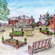 The church has released an image of the planned community garden