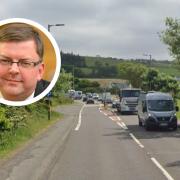 Colin Smyth, inset, has urged Scotland's transport minister to listen to local pleas for improvements to the A77