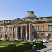 Ayr Sheriff Court, where Paul MacGowan pleaded not guilty to all the charges against hi,.