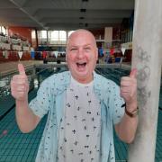 Paul attends a swimming class in Ayr
