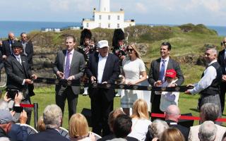 Donald Trump on his 2016 visit to Turnberry