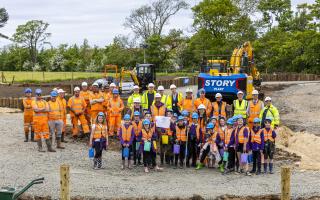 Primary five pupils from Doonfoot Primary school recently paid a visit to see the work in progress at the garden