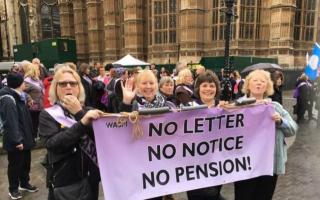WASPI women protest outside Parliament