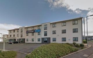 The incident happened at the Travelodge on Highfield Drive, Ayr.